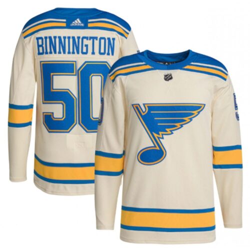 6861bf5ef261b_1 Men's St. Louis Blues #50 Jordan Binnington Cream 2022 Winter Classic Stitched Jersey