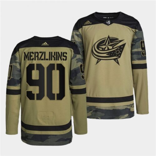 6861bf8599928_1 Men's Columbus Blue Jackets #90 Elvis Merzlikins 2022 Camo Military Appreciation Night Stitched Jersey