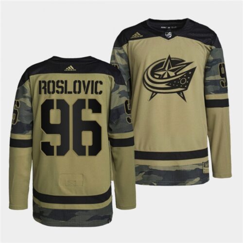 6861bf8cb0bf0_1 Men's Columbus Blue Jackets #96 Jack Roslovic 2022 Camo Military Appreciation Night Stitched Jersey