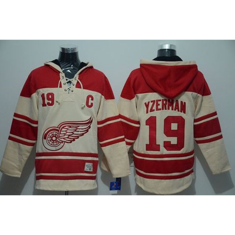 6861bf9cda9ed_1 Red Wings #19 Steve Yzerman Cream Sawyer Hooded Sweatshirt Stitched NHL Jersey