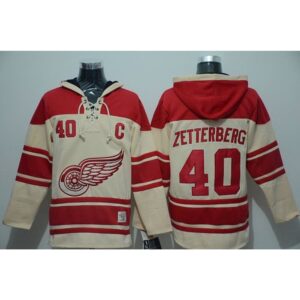 6861bfa037203_1 Red Wings #40 Henrik Zetterberg Cream Sawyer Hooded Sweatshirt Stitched NHL Jersey