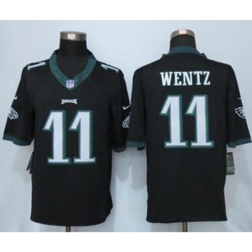 6861bfa5a7863_1 Eagles #11 Carson Wentz Black Alternate Men's Stitched NFL New Limited Jersey