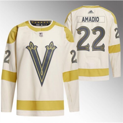 6861bfca1d1fb_1 Men's Vegas Golden Knights #22 Michael Amadio Cream 2024 Winter Classic Breakaway Stitched Jersey