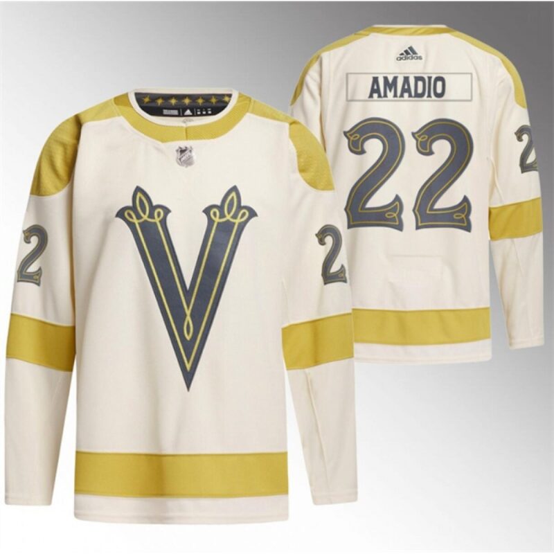 6861bfca1d1fb_1 Men's Vegas Golden Knights #22 Michael Amadio Cream 2024 Winter Classic Breakaway Stitched Jersey