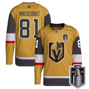 6861bffa47d8a_1 Men's Vegas Golden Knights #81 Jonathan Marchessault Gold 2023 Stanley Cup Final Stitched Jersey