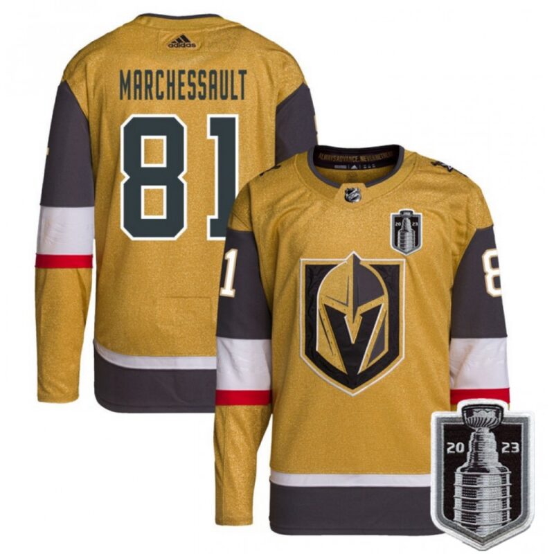 6861bffa47d8a_1 Men's Vegas Golden Knights #81 Jonathan Marchessault Gold 2023 Stanley Cup Final Stitched Jersey