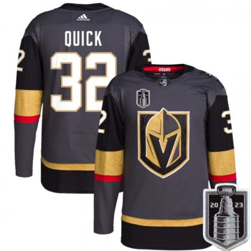 6861c00b5dbaa_1 Men's Vegas Golden Knights #32 Jonathan Quick Gray 2023 Stanley Cup Final Stitched Jersey