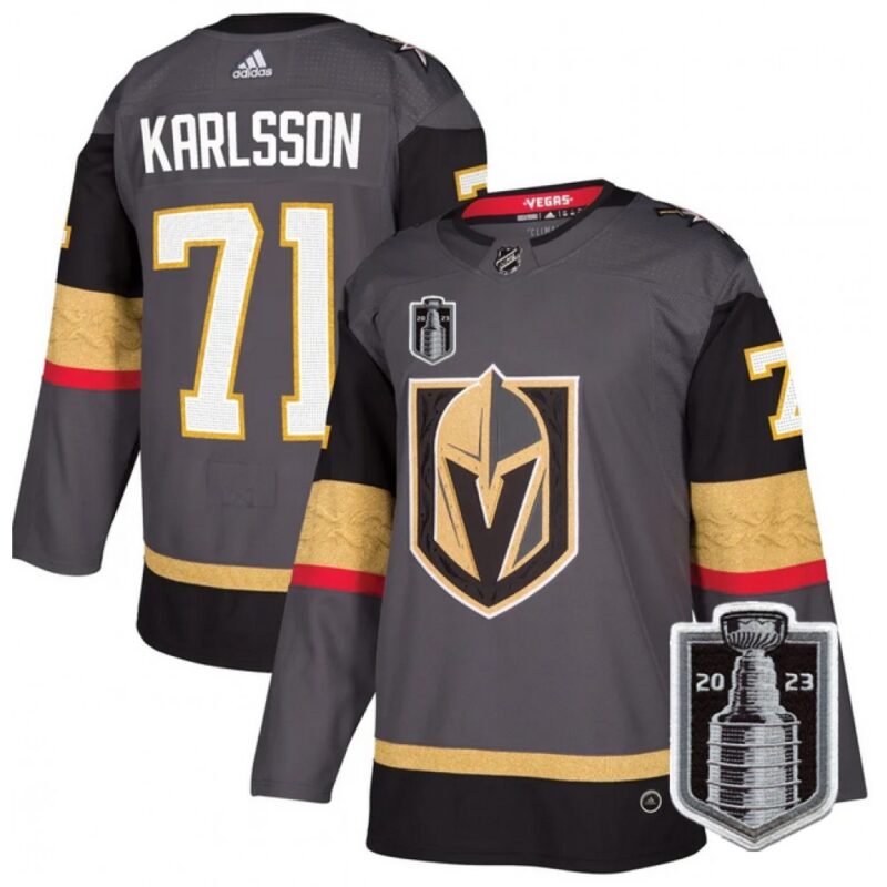 6861c01c224a4_1 Men's Vegas Golden Knights #71 William Karlsson Gray 2023 Stanley Cup Final Stitched Jersey
