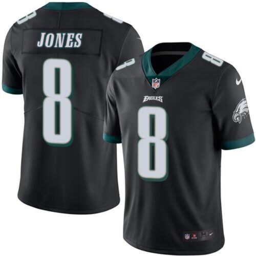 6861c0546d840_1 Eagles #8 Donnie Jones Black Men's Stitched NFL Limited Rush Jersey