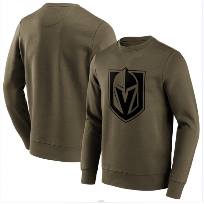 6861c06abf27f_1 Men's Vegas Golden Knights Green Iconic Preferred Logo Graphic Crew Sweatshirt
