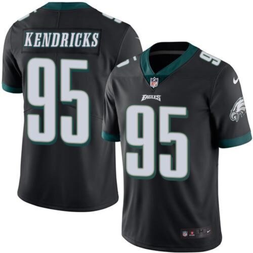 6861c099c335f_1 Eagles #95 Mychal Kendricks Black Men's Stitched NFL Limited Rush Jersey