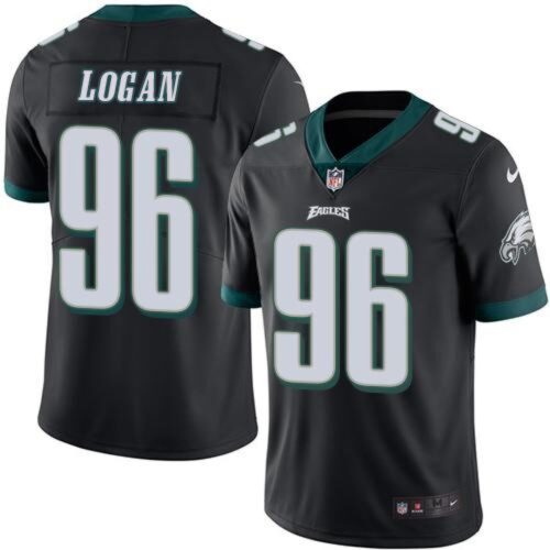 6861c09ce61e9_1 Eagles #96 Bennie Logan Black Men's Stitched NFL Limited Rush Jersey