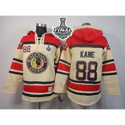 6861c1150d0c1_1 Blackhawks #88 Patrick Kane Cream Sawyer Hooded Sweatshirt 2015 Stanley Cup Stitched NHL Jersey