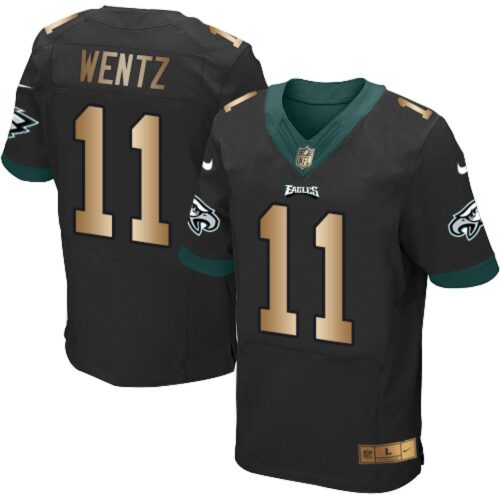6861c148c7cf2_1 Eagles #11 Carson Wentz Black Alternate Men's Stitched NFL New Elite Gold Jersey