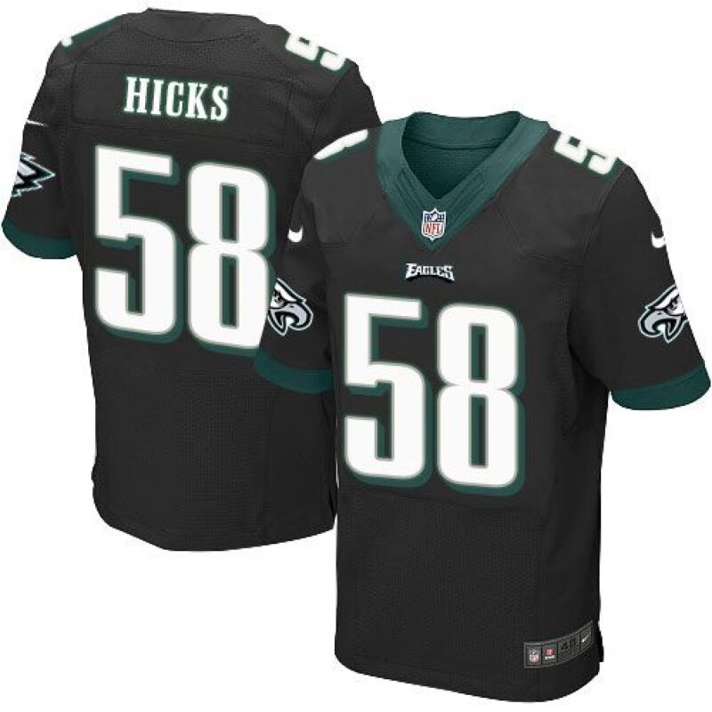 6861c16ef0f8c_1 Eagles #58 Jordan Hicks Black Alternate Men's Stitched NFL New Elite Jersey