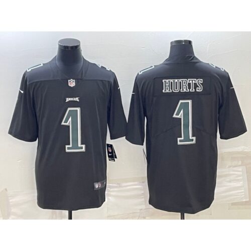 6861c18bbfea8_1 Men's Philadelphia Eagles #1 Jalen Hurts Black Green Vapor Untouchable Limited Stitched Jersey
