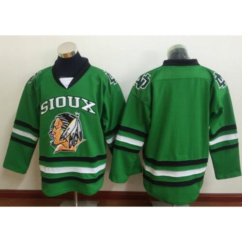 6861c192c502d_1 Blackhawks Blank Green Sioux Stitched NHL Jersey