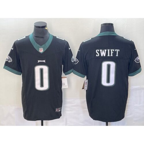6861c1a5788d2_1 Men's Philadelphia Eagles #0 D'Andre Swift Black 2023 F.U.S.E. Vapor Untouchable Limited Stitched Football Jersey