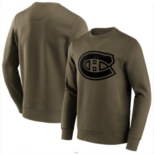 6861c1a97c826_1 Men's Montreal Canadiens Green Iconic Preferred Logo Graphic Crew Sweatshirt