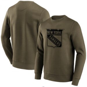 6861c1b2e5b96_1 Men's New York Rangers Green Iconic Preferred Logo Graphic Crew Sweatshirt