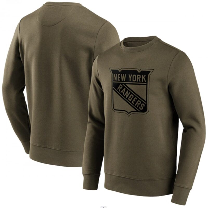 6861c1b2e5b96_1 Men's New York Rangers Green Iconic Preferred Logo Graphic Crew Sweatshirt