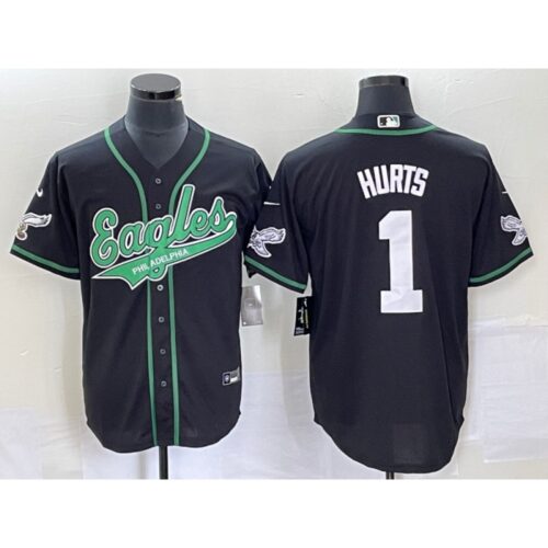 6861c204229d3_1 Men's Philadelphia Eagles #1 Jalen Hurts Black Cool Base Stitched Baseball Jersey