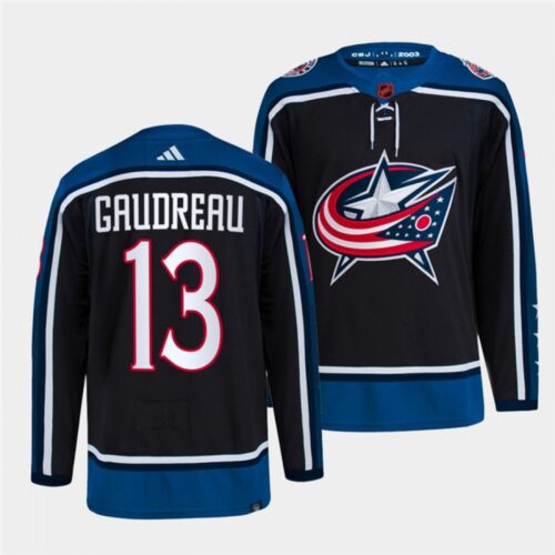 6861c23192729_1 Men's Columbus Blue Jackets #13 Johnny Gaudreau Black 2022-23 Reverse Retro Stitched Jersey