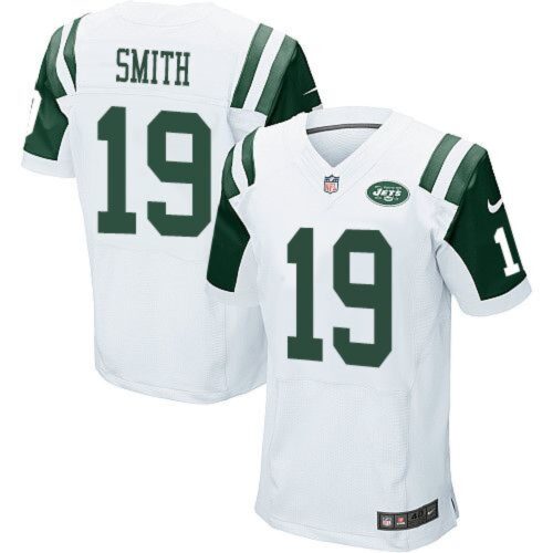 6861c2380b8bb_1 Jets #19 Devin Smith White Men's Stitched NFL Elite Jersey