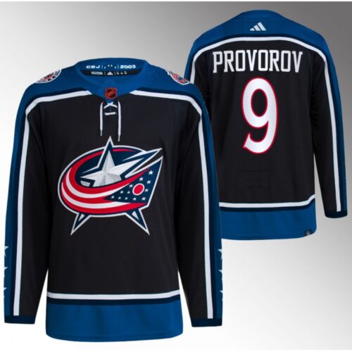 6861c2517aed0_1 Men's Columbus Blue Jackets #9 Ivan Provorov Black 2022-23 Reverse Retro Stitched Jersey