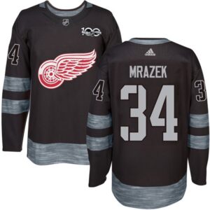 6861c29094d2f_1 Red Wings #34 Petr Mrazek Black 1917-2017 100th Anniversary Stitched NHL Jersey