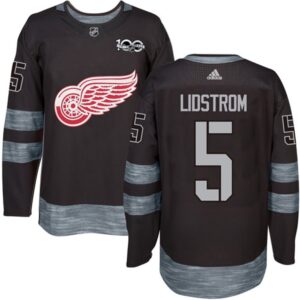 6861c2a1ce815_1 Red Wings #5 Nicklas Lidstrom Black 1917-2017 100th Anniversary Stitched NHL Jersey