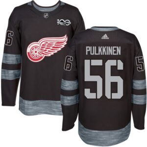 6861c2ac28c6e_1 Red Wings #56 Teemu Pulkkinen Black 1917-2017 100th Anniversary Stitched NHL Jersey