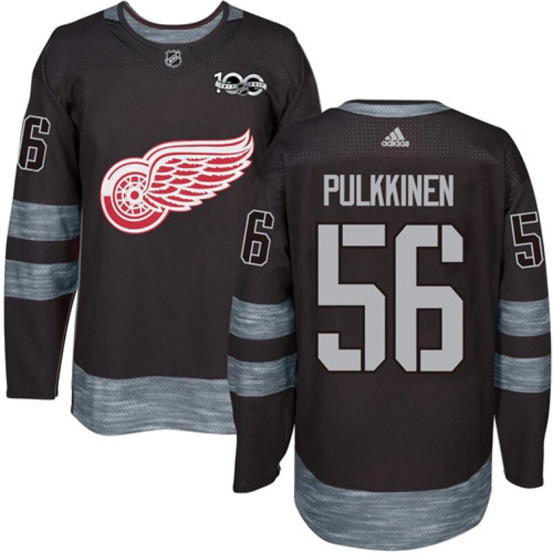 6861c2ac28c6e_1 Red Wings #56 Teemu Pulkkinen Black 1917-2017 100th Anniversary Stitched NHL Jersey