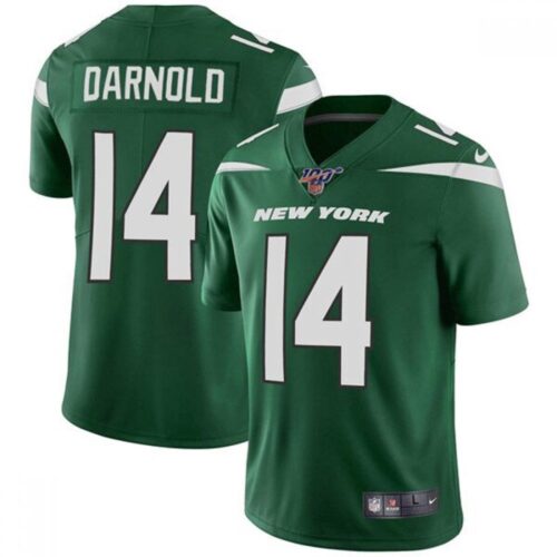6861c2d8e9e81_1 Men's New York Jets #14 Sam Darnold Green 2019 100th Season Vapor Untouchable Limited Stitched NFL Jersey