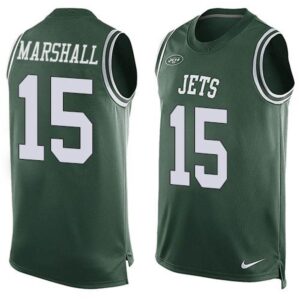 6861c2e56ff21_1 Jets #15 Brandon Marshall Green Team Color Men's Stitched NFL Limited Tank Top Jersey