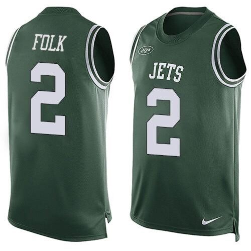 6861c2f57d5ee_1 Jets #2 Nick Folk Green Team Color Men's Stitched NFL Limited Tank Top Jersey