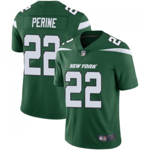 6861c30ee5263_1 Men's New York Jets #22 La'Mical Perine Green Vapor Untouchable Limited Stitched Jersey
