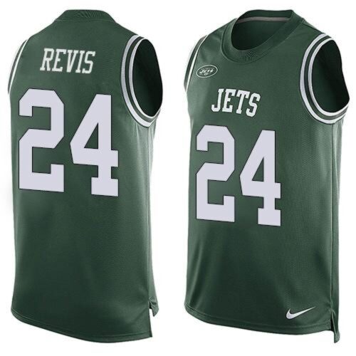 6861c3151d33a_1 Jets #24 Darrelle Revis Green Team Color Men's Stitched NFL Limited Tank Top Jersey