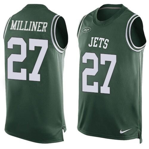 6861c32b7d814_1 Jets #27 Dee Milliner Green Team Color Men's Stitched NFL Limited Tank Top Jersey