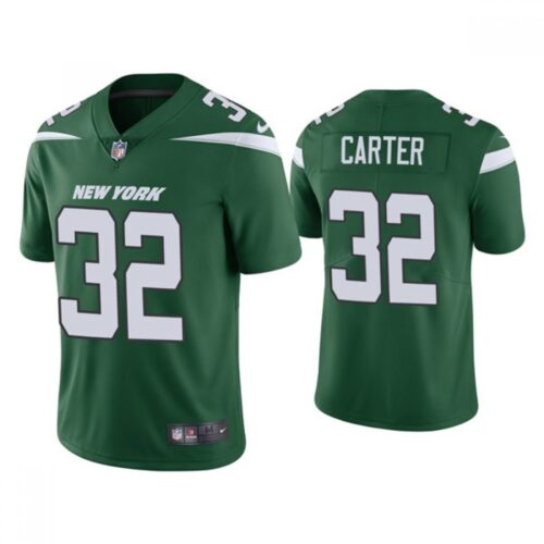 6861c3352c842_1 Men's New York Jets #32 Michael Carter 2021 Green Vapor Untouchable Limited Stitched Jersey