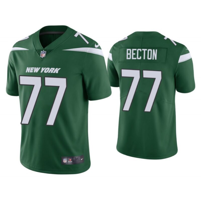 6861c36a6532f_1 Men's New York Jets #77 Mekhi Becton Green Vapor Untouchable Limited Stitched Jersey