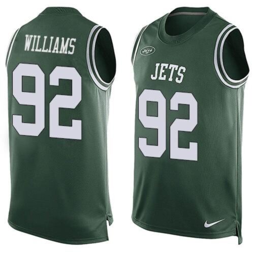 6861c396a4bd7_1 Jets #92 Leonard Williams Green Team Color Men's Stitched NFL Limited Tank Top Jersey