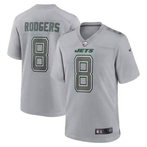 6861c3a6eb538_1 Men's New York Jets #8 Aaron Rodgers Grey Atmosphere Fashion Stitched Jersey