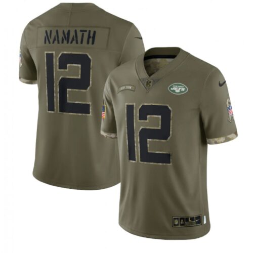 6861c3b09bf8e_1 Men's New York Jets #12 Joe Namath Olive 2022 Salute To Service Limited Stitched Jersey