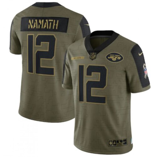 6861c3b6d06ac_1 Men's New York Jets #12 Joe Namath 2021 Olive Salute To Service Limited Stitched Jersey