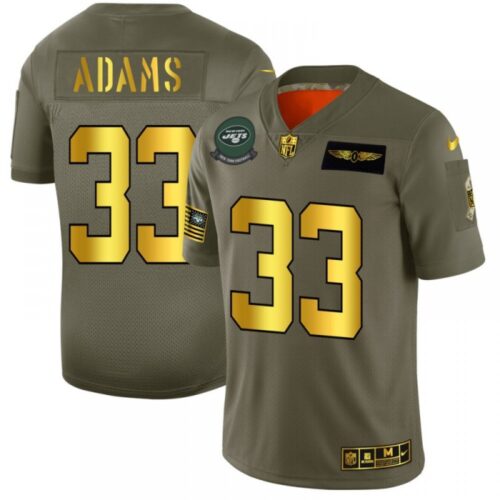 6861c3c674884_1 Men's New York Jets #33 Jamal Adams 2019 Olive/Gold Salute To Service Limited Stitched NFL Jersey