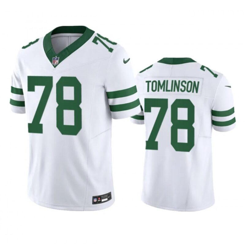 6861c3df85681_1 Men's New York Jets #78 Laken Tomlinson White 2023 F.U.S.E. Vapor Limited Throwback Stitched Football Jersey