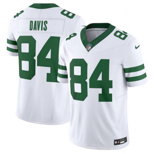 6861c3e298eef_1 Men's New York Jets #84 Corey Davis White 2023 F.U.S.E. Vapor Limited Throwback Stitched Football Jersey