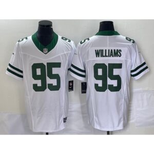 6861c3e5c31ec_1 Men's New York Jets #95 Quinnen Williams White 2023 F.U.S.E. Vapor Limited Throwback Stitched Football Jersey