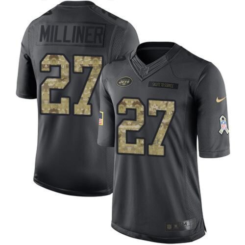 6861c3fba8233_1 Jets #27 Dee Milliner Black Men's Stitched NFL Limited 2016 Salute to Service Jersey
